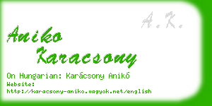 aniko karacsony business card